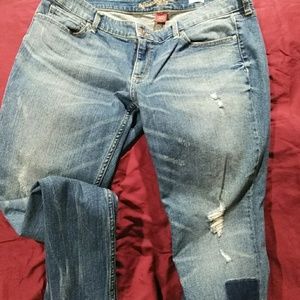 Distressed jeans